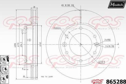 Maxtech 865288.6880 - Əyləc Diski furqanavto.az