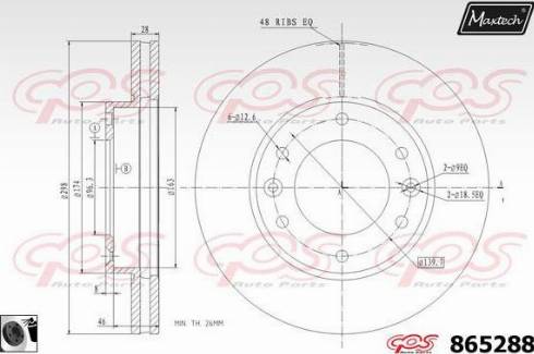 Maxtech 865288.0060 - Əyləc Diski furqanavto.az