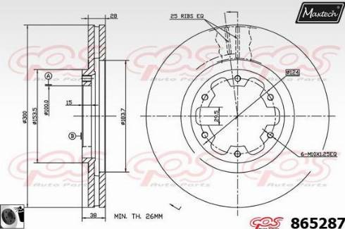 Maxtech 865287.0060 - Əyləc Diski furqanavto.az