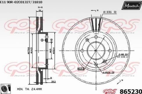 Maxtech 865230.0060 - Əyləc Diski furqanavto.az