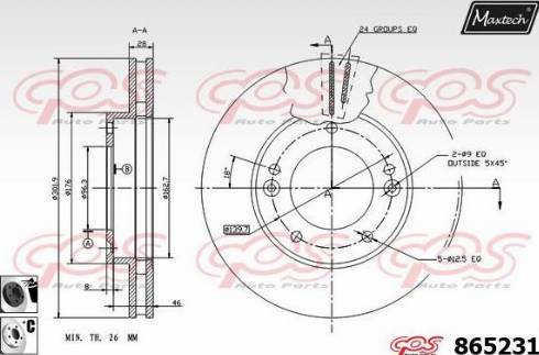 Maxtech 865231.6060 - Əyləc Diski furqanavto.az