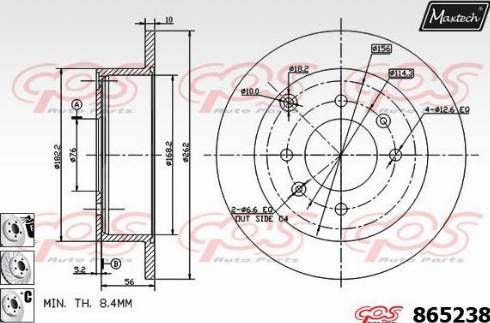 Maxtech 865238.6880 - Əyləc Diski furqanavto.az