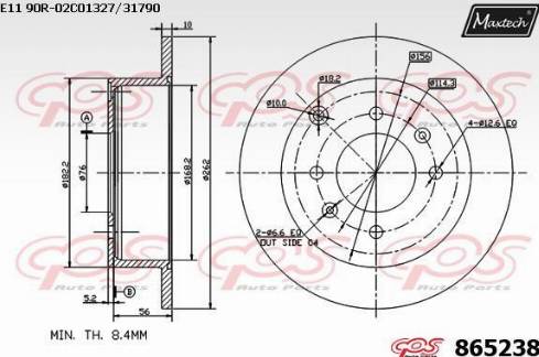 Maxtech 865238.0000 - Əyləc Diski furqanavto.az