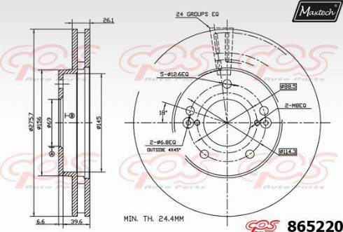 Maxtech 865220.0000 - Əyləc Diski furqanavto.az