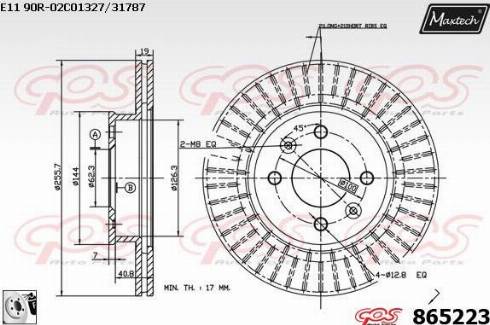 Maxtech 865223.0080 - Əyləc Diski furqanavto.az