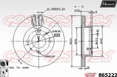 Maxtech 865222.6060 - Əyləc Diski furqanavto.az