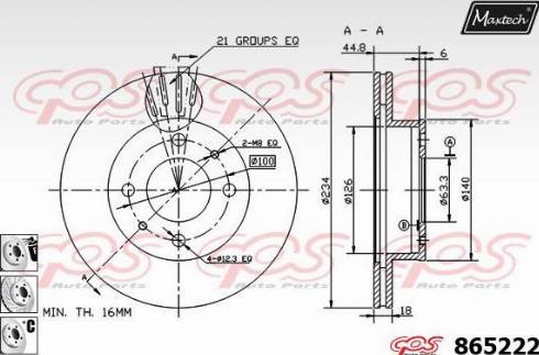 Maxtech 865222.6880 - Əyləc Diski furqanavto.az