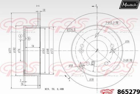 Maxtech 865279.0000 - Əyləc Diski furqanavto.az