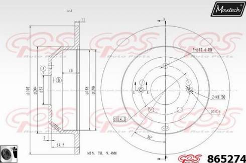 Maxtech 865274.0060 - Əyləc Diski furqanavto.az