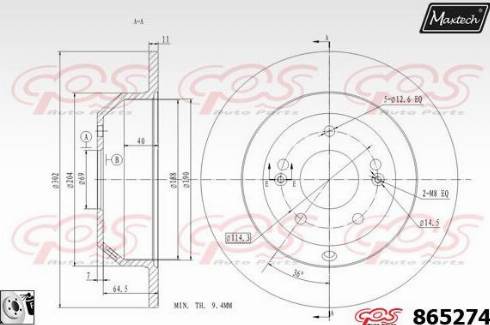 Maxtech 865274.0080 - Əyləc Diski furqanavto.az