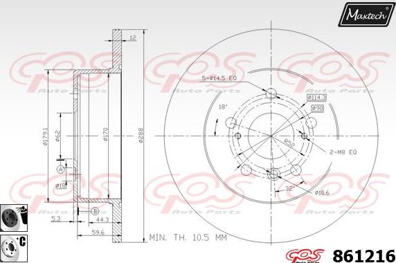 Maxtech 865274 - Əyləc Diski furqanavto.az