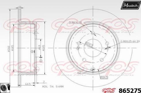 Maxtech 865275.0060 - Əyləc Diski furqanavto.az