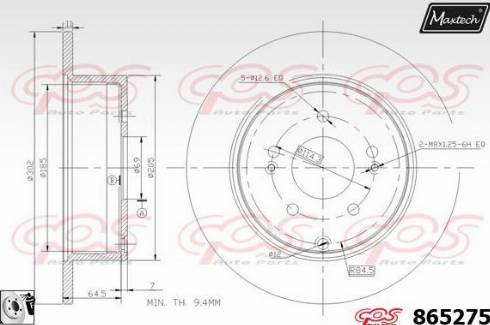 Maxtech 865275.0080 - Əyləc Diski furqanavto.az