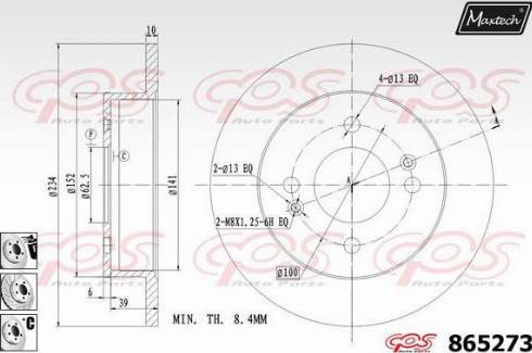 Maxtech 865273.6880 - Əyləc Diski furqanavto.az