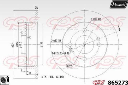 Maxtech 865273.0060 - Əyləc Diski furqanavto.az