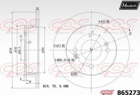 Maxtech 865273.0000 - Əyləc Diski furqanavto.az