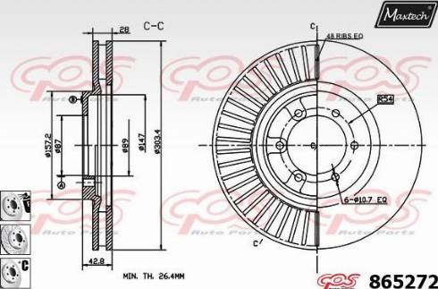 Maxtech 865272.6880 - Əyləc Diski furqanavto.az