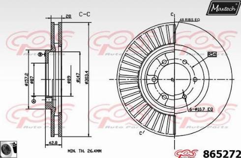 Maxtech 865272.0060 - Əyləc Diski furqanavto.az