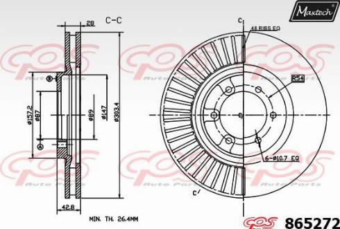 Maxtech 865272.0000 - Əyləc Diski furqanavto.az