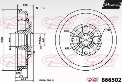 Maxtech 866502.0008 - Əyləc barabanı furqanavto.az