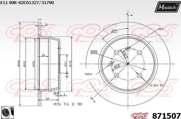 Maxtech 861096 - Əyləc Diski furqanavto.az