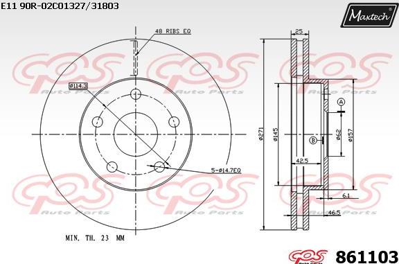 Maxtech 861092 - Əyləc Diski furqanavto.az