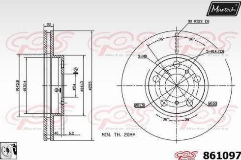 Maxtech 861097.0080 - Əyləc Diski furqanavto.az