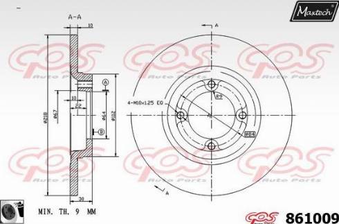 Maxtech 861009.0060 - Əyləc Diski furqanavto.az