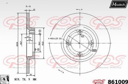 Maxtech 861009.0080 - Əyləc Diski furqanavto.az