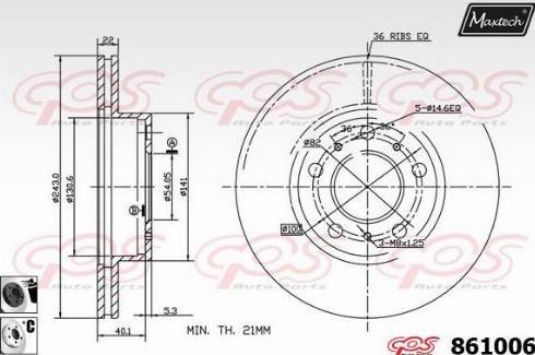 Maxtech 861006.6060 - Əyləc Diski furqanavto.az