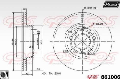 Maxtech 861006.0060 - Əyləc Diski furqanavto.az