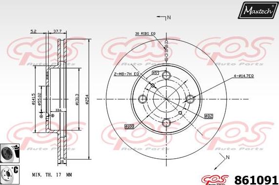 Maxtech 861006 - Əyləc Diski furqanavto.az