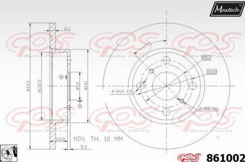 Maxtech 861002.0080 - Əyləc Diski furqanavto.az