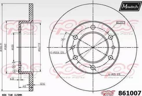 Maxtech 861007.6060 - Əyləc Diski furqanavto.az