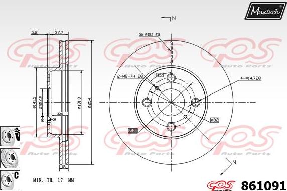 Maxtech 861007 - Əyləc Diski furqanavto.az