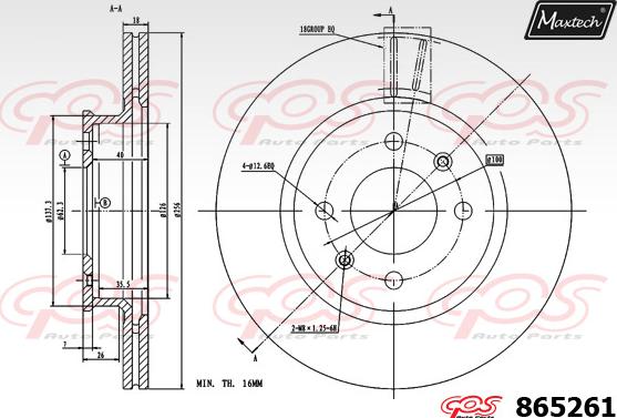 Maxtech 861016 - Əyləc Diski furqanavto.az