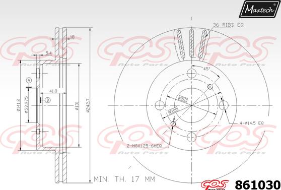 Maxtech 861012 - Əyləc Diski furqanavto.az