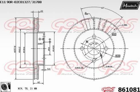 Maxtech 861081.0060 - Əyləc Diski furqanavto.az