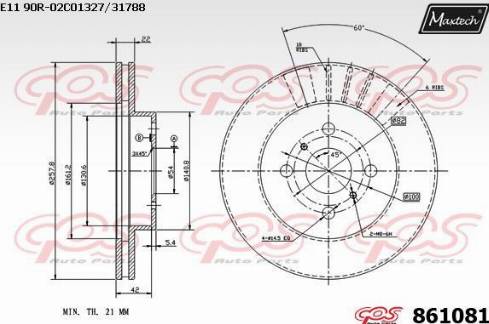 Maxtech 861081.0000 - Əyləc Diski furqanavto.az