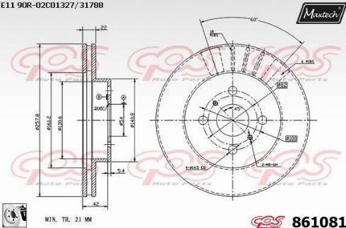 Maxtech 861081.0080 - Əyləc Diski furqanavto.az