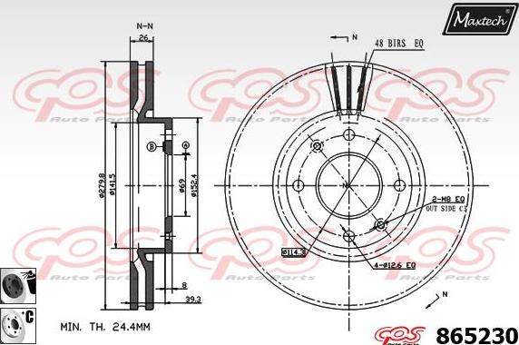 Maxtech 861081 - Əyləc Diski furqanavto.az