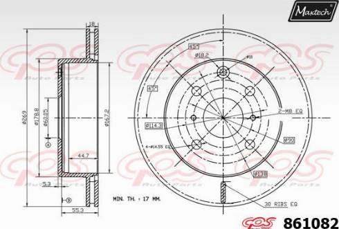 Maxtech 861082.0000 - Əyləc Diski furqanavto.az