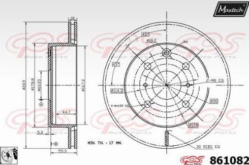 Maxtech 861082.0080 - Əyləc Diski furqanavto.az