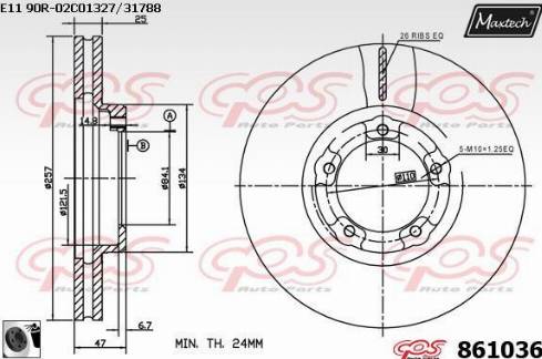 Maxtech 861036.0060 - Əyləc Diski furqanavto.az