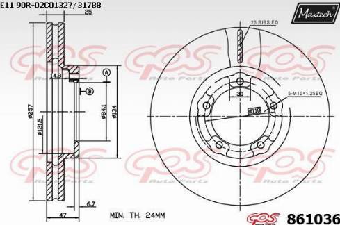 Maxtech 861036.0000 - Əyləc Diski furqanavto.az