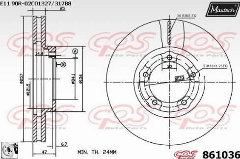 Maxtech 861036.0080 - Əyləc Diski furqanavto.az