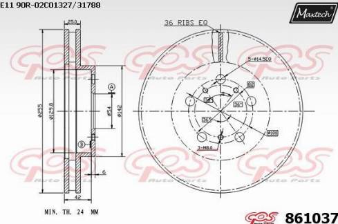 Maxtech 861037.0000 - Əyləc Diski furqanavto.az