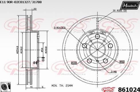 Maxtech 861024.0060 - Əyləc Diski furqanavto.az