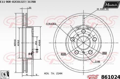 Maxtech 861024.0080 - Əyləc Diski furqanavto.az