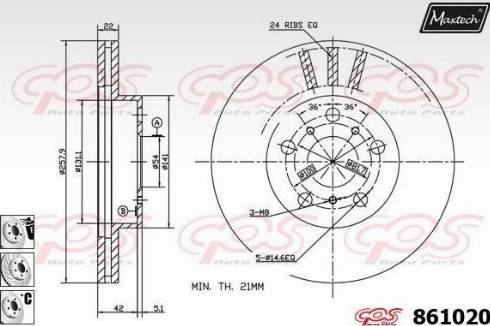 Maxtech 861020.6880 - Əyləc Diski furqanavto.az